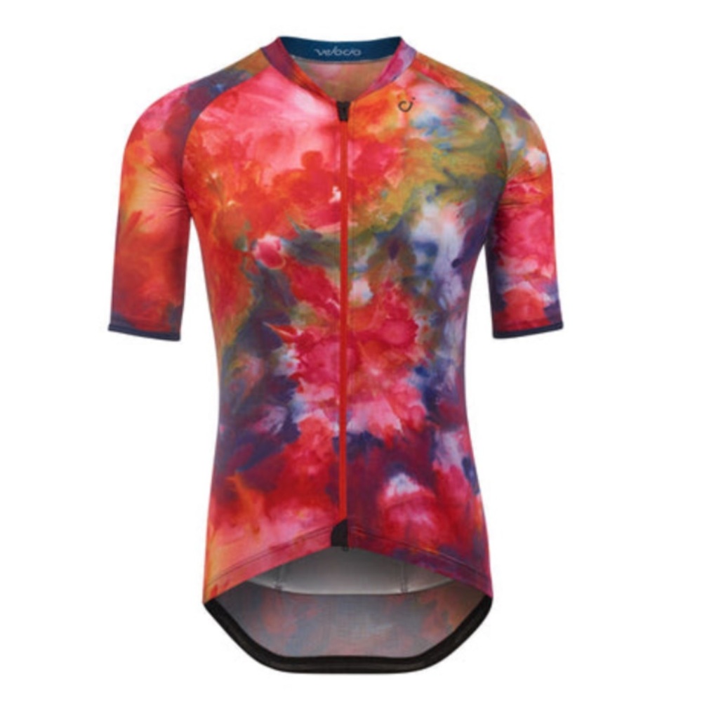 Velocio Men’s Ice Dye SE Cycling Jersey Fire Red Size M